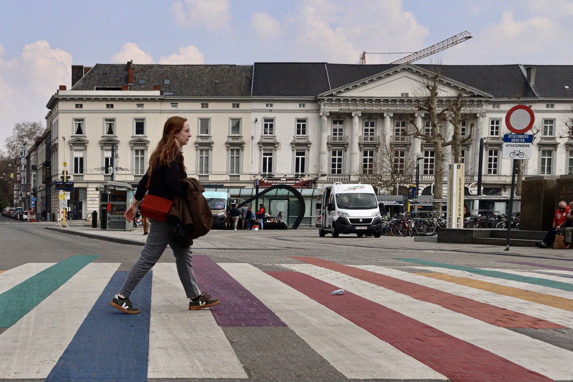 Regenboogzebrapad
